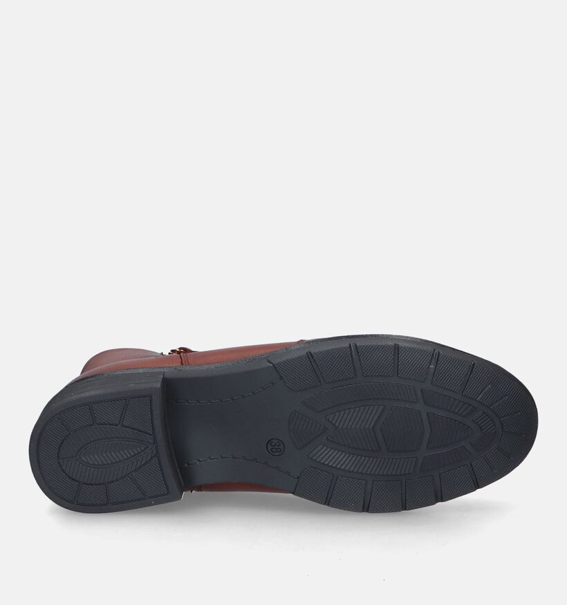 Tamaris Comfort Bruine Platte Enkellaarzen voor dames (329344) - geschikt voor steunzolen