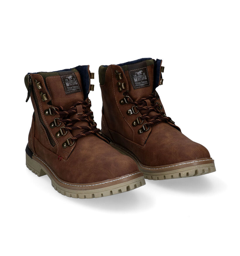 Mustang Bruine Boots in kunstleer (294369)