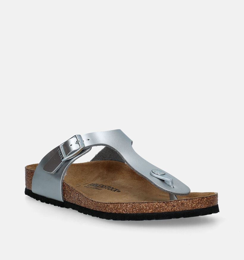 Birkenstock Gizeh Zilveren Teenslippers voor meisjes (338078)