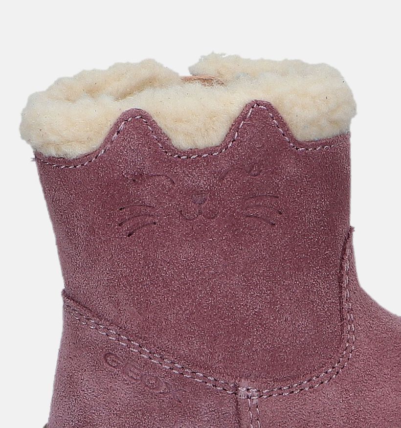 Geox Macchia Bottes en Rose pour filles (330106) - pour semelles orthopédiques