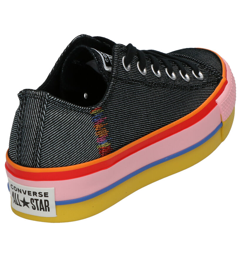 Converse AS Lift Rainbow Baskets en Noir en textile (252783)