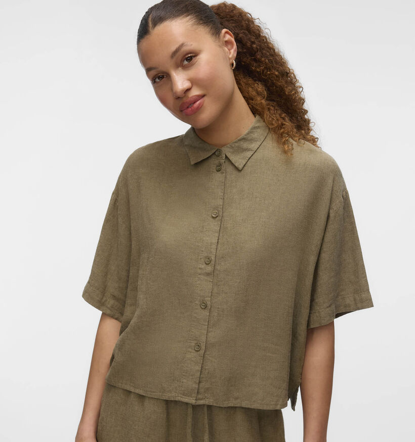 Vero Moda Linn Kakigroen Hemd voor dames (367178)