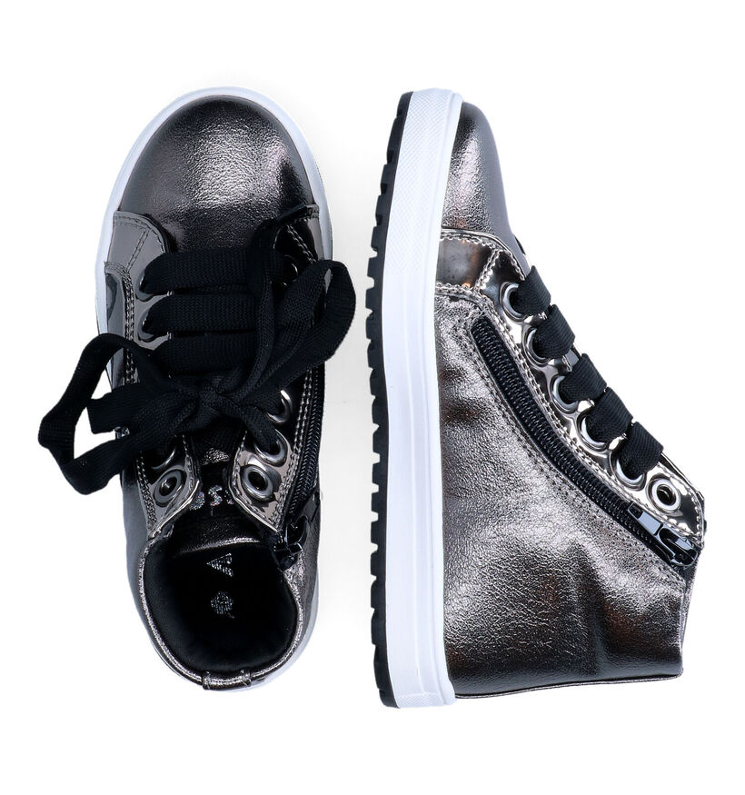 Asso Zilveren Sneakers in kunstleer (316201)