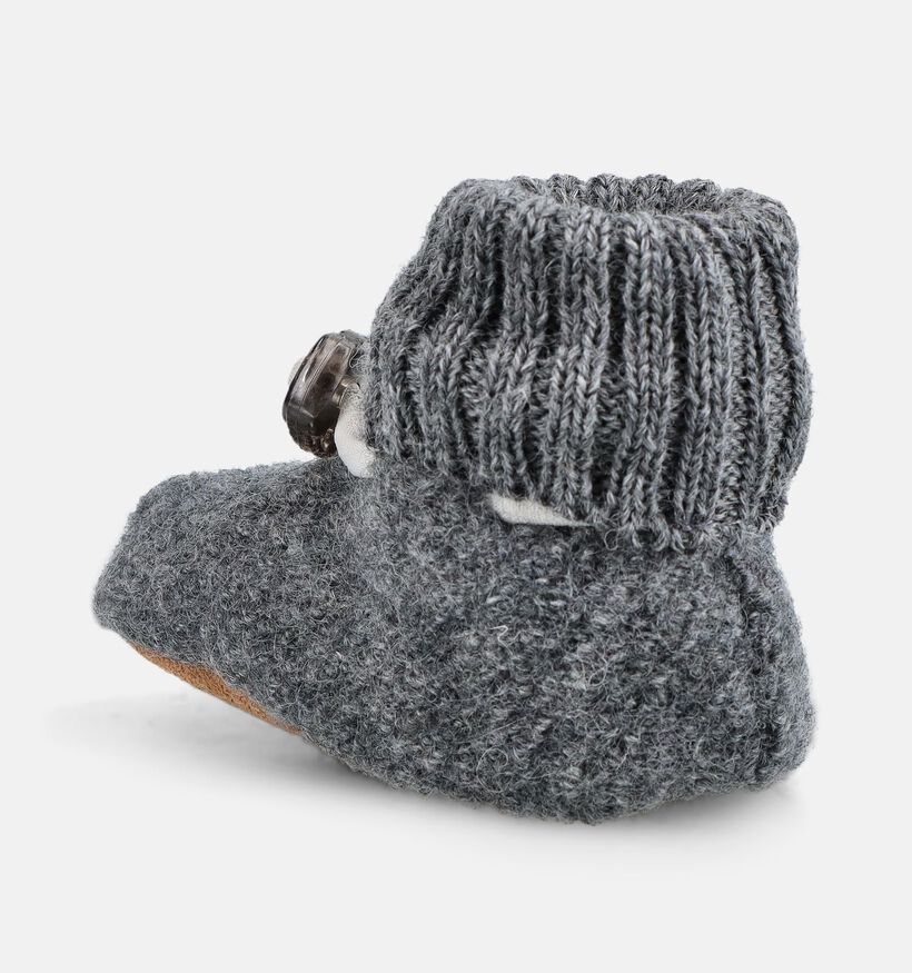 Bergstein Cozy Baby Grijze Gesloten Babypantoffels voor jongens (381300)