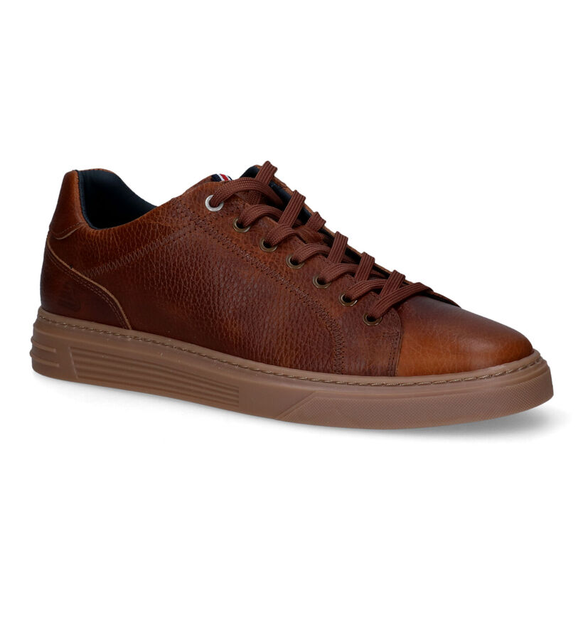 Bullboxer Chaussures à lacets en Cognac pour hommes (331806) - pour semelles orthopédiques