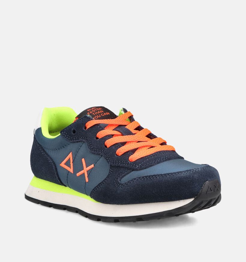Sun68 Tom Blauwe Lage Sneakers voor jongens, meisjes (369061) - geschikt voor steunzolen