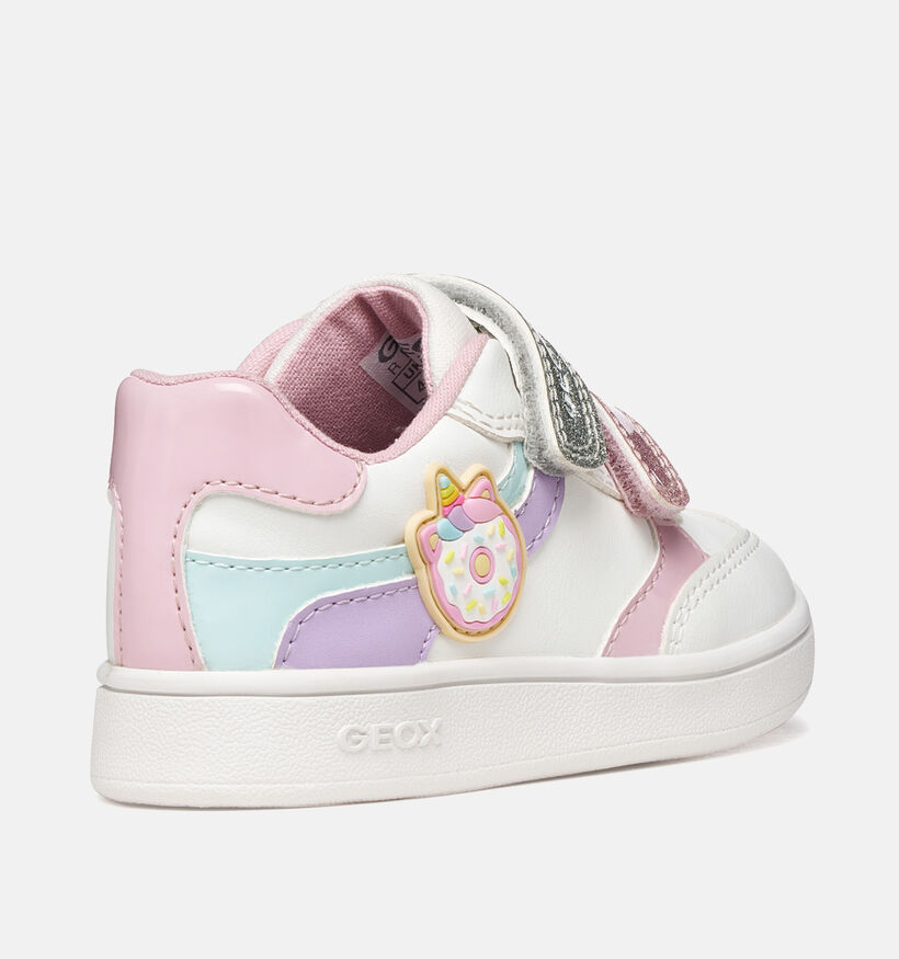 Geox Eclyper Witte Sneakers Pastel voor meisjes (368437) - geschikt voor steunzolen