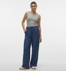 Vero Moda Melaney Blauwe Wijde broek voor dames (352208)