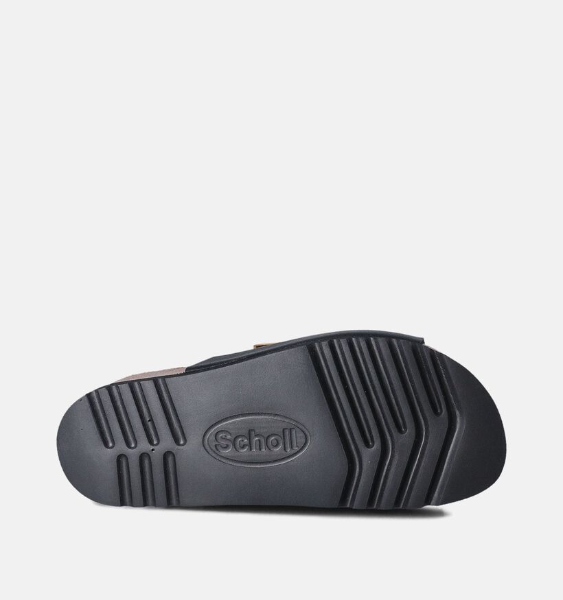 Scholl Monterey 2 straps Zwarte Slippers voor dames (357574)