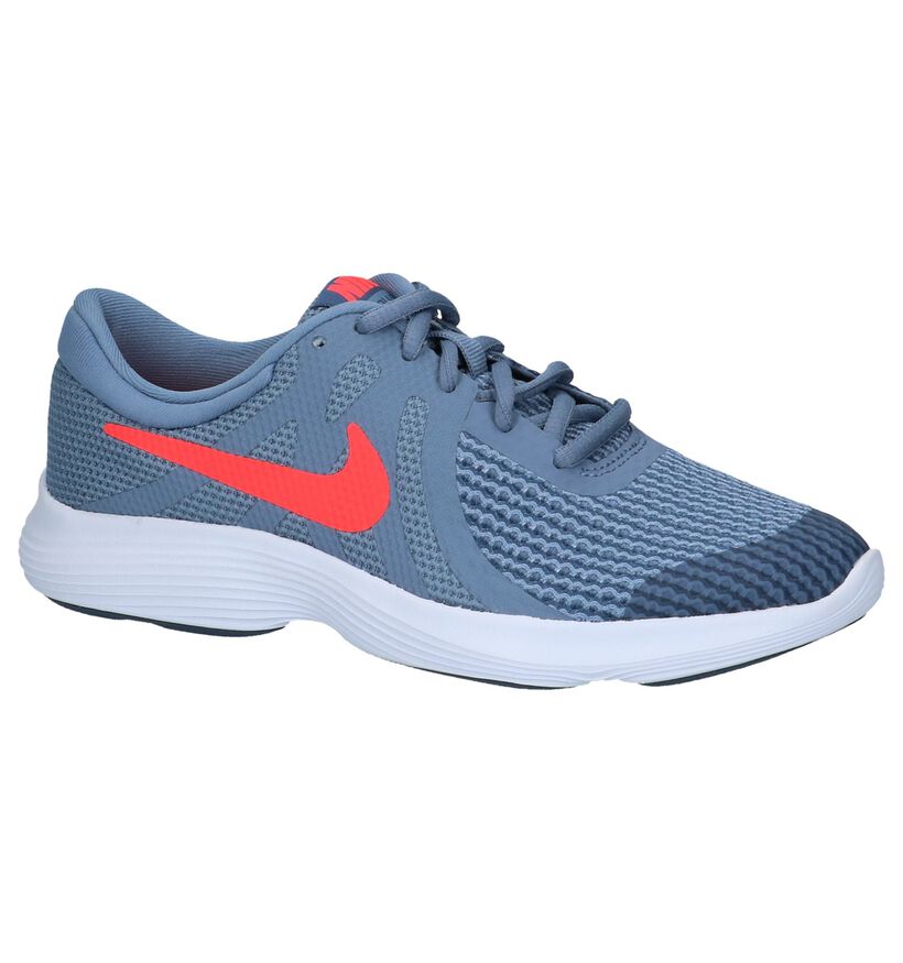 Nike Revolution Baskets basses en Bleu en textile (222215)