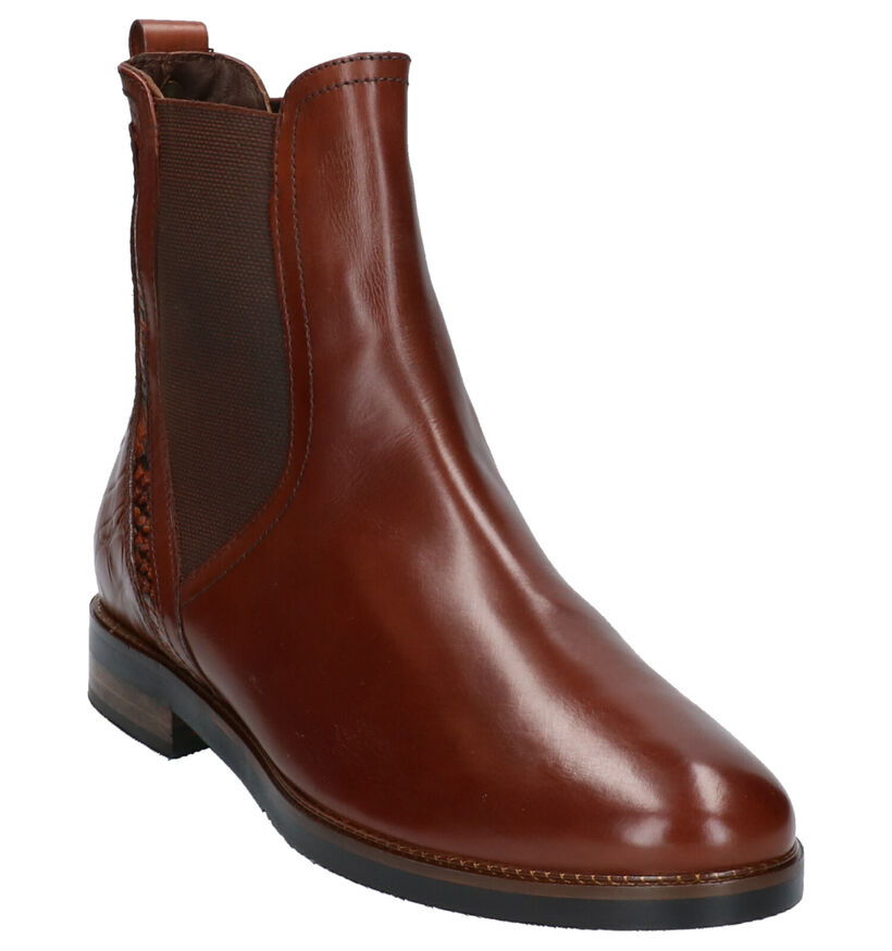 Maripé Bottillons plates en Cognac en cuir (259431)