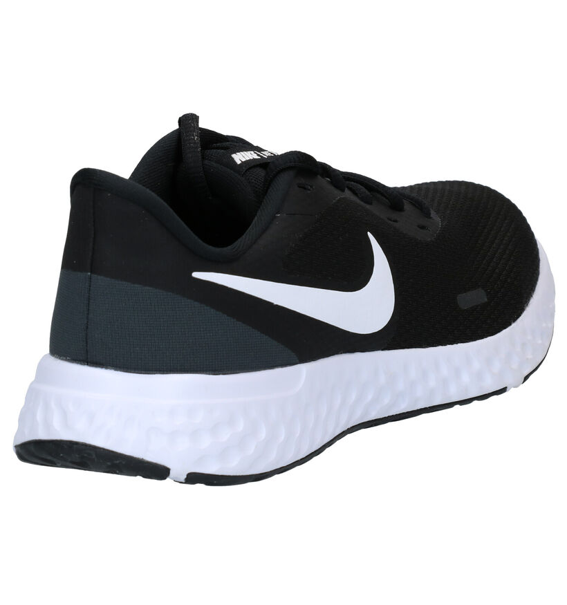 Nike Revolution 5 Zwarte Sneakers in kunstleer (290920)