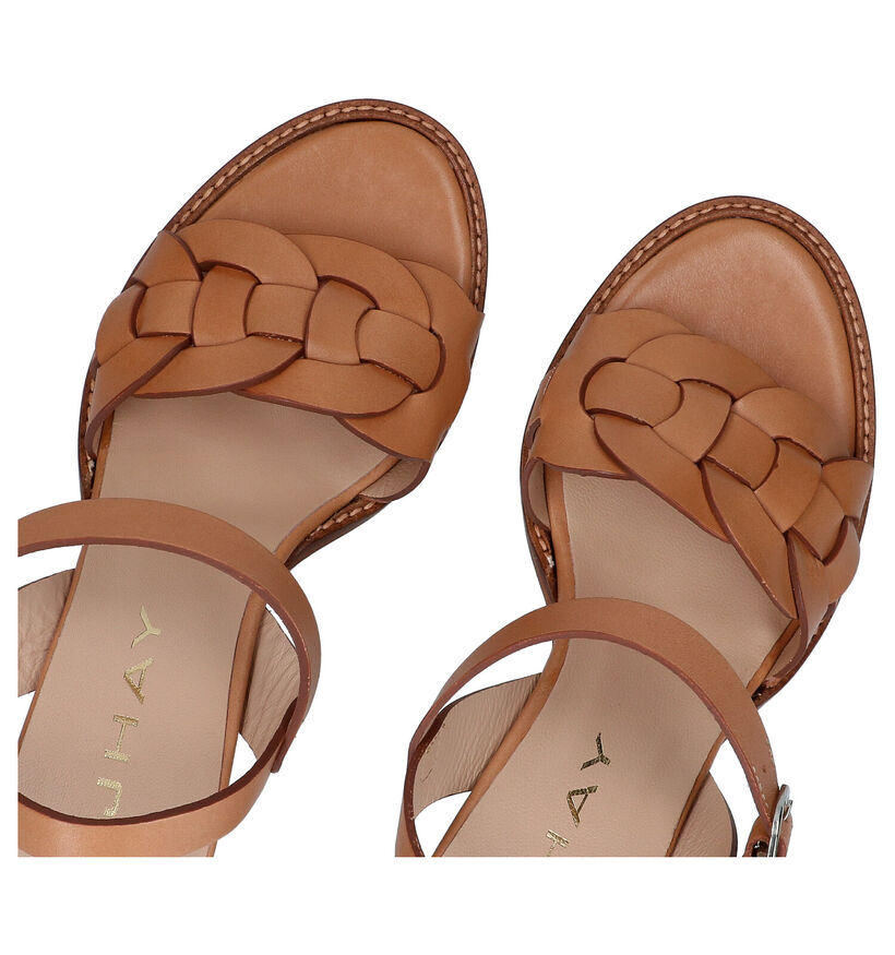 JHay Cognac Sandalen in leer (289500)