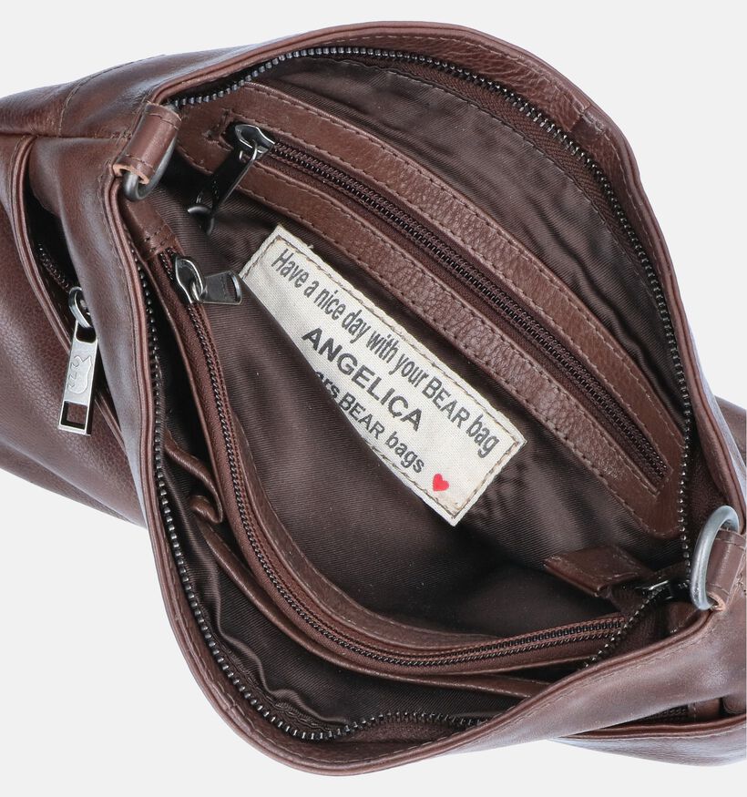 Bear Design Sac &agrave; bandouli&egrave;re en Brun fonc&eacute; pour femmes (382128)