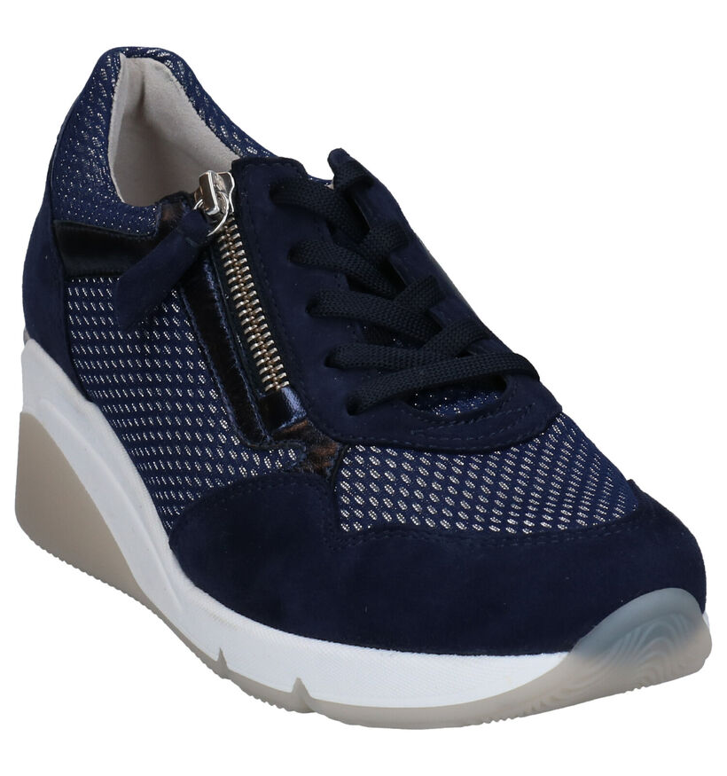 Gabor OptiFit Chaussures à lacets en Bleu en daim (271691)