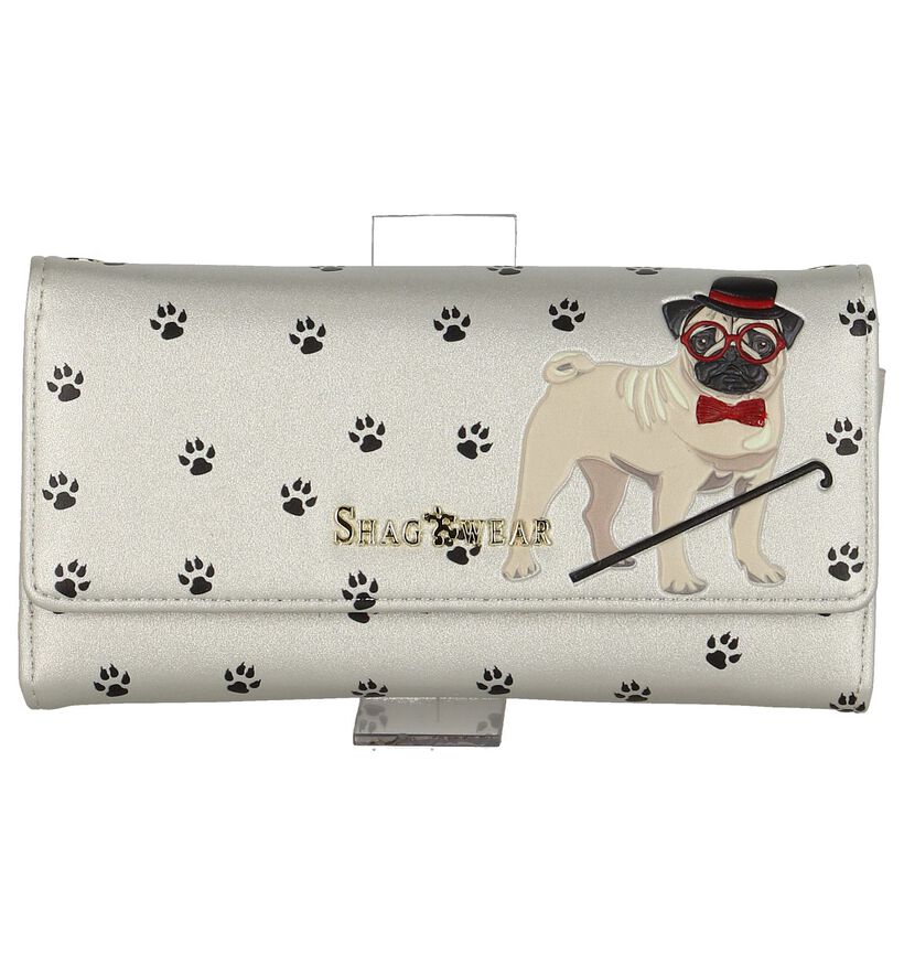 Zilveren Clutch Tasje Shagwear Pug Life in kunstleer (232853)