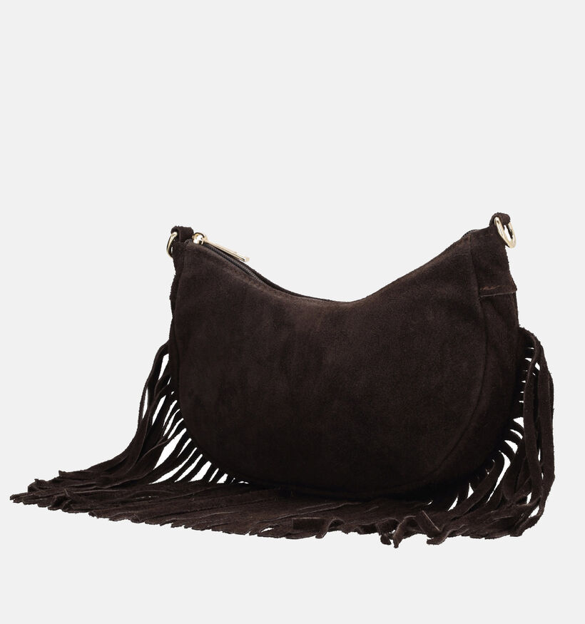 Charm London Fringes Donkerbruine Schoudertas voor dames (373489)