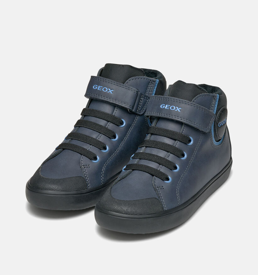 Geox Gisli Chaussures hautes en Bleu foncé/Noir pour garçons (360360) - pour semelles orthopédiques