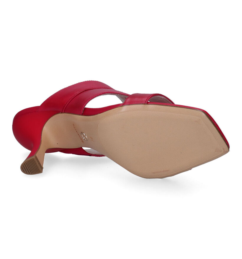 Tamaris Zwarte Slippers in leer (306381)