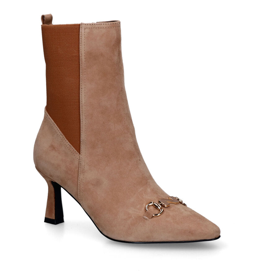 Nathan-Baume Beige Enkellaarzen voor dames (315981)