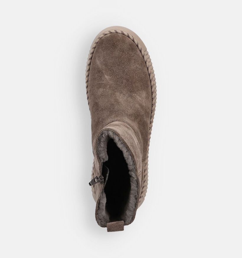 Gabor Bottines Fourrées en Brun foncé pour femmes (363111) - pour semelles orthopédiques