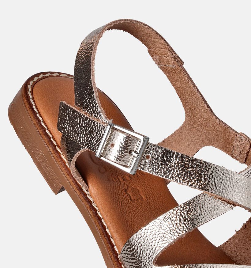 Oh My Sandals Gouden Platte sandalen voor dames (356200)