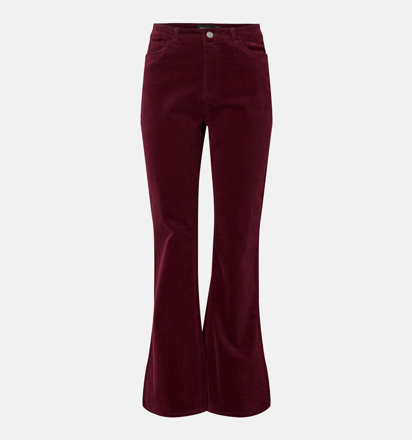 Pieces Joya Flared Corduroy Jeans en Bordeaux pour femmes (362265)