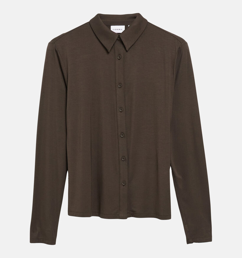 comma Donkerbruine Blouse voor dames (379431)