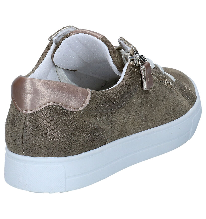 Mirel Baskets habillées en Vert kaki en nubuck (285558)