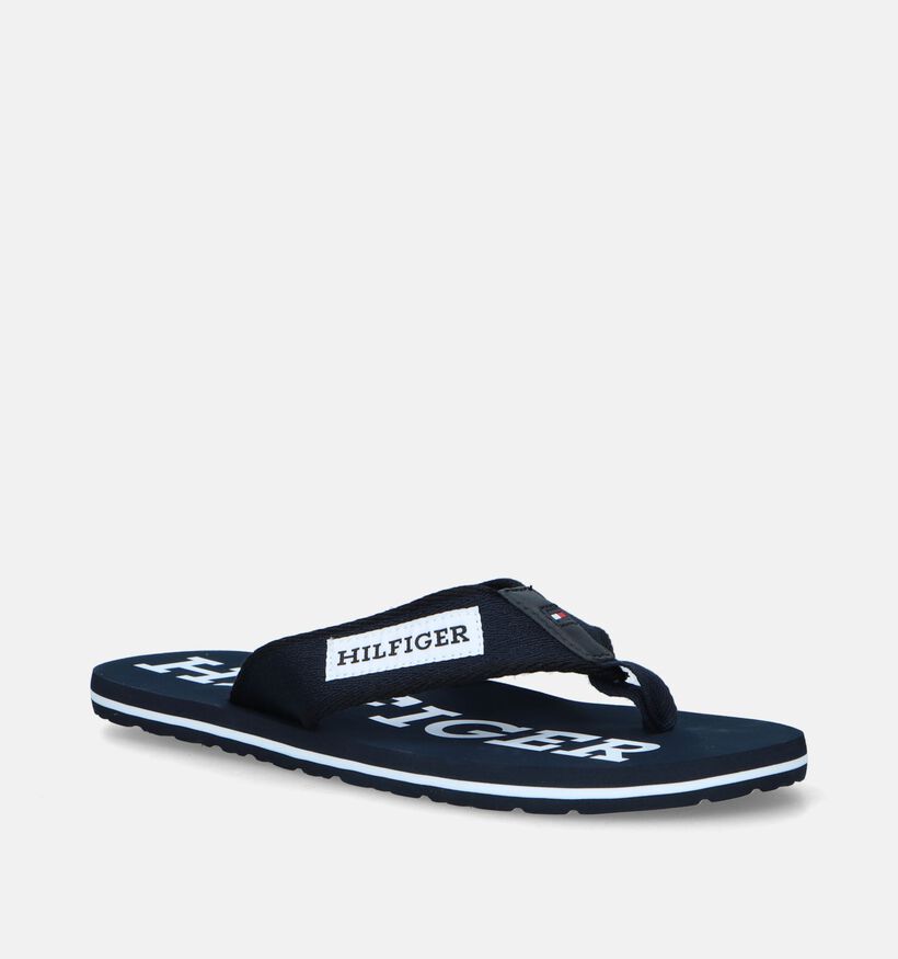 Tommy Hilfiger Patch Beach Blauwe Teenslippers voor heren (336723)