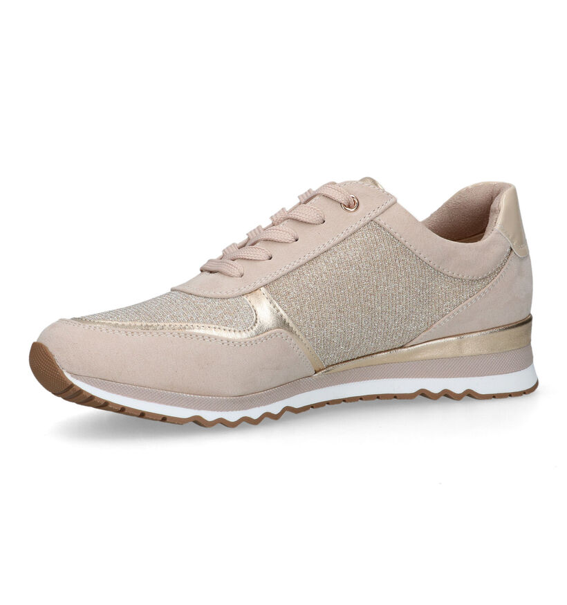 Marco Tozzi Beige Veterschoenen voor dames (320359) - geschikt voor steunzolen