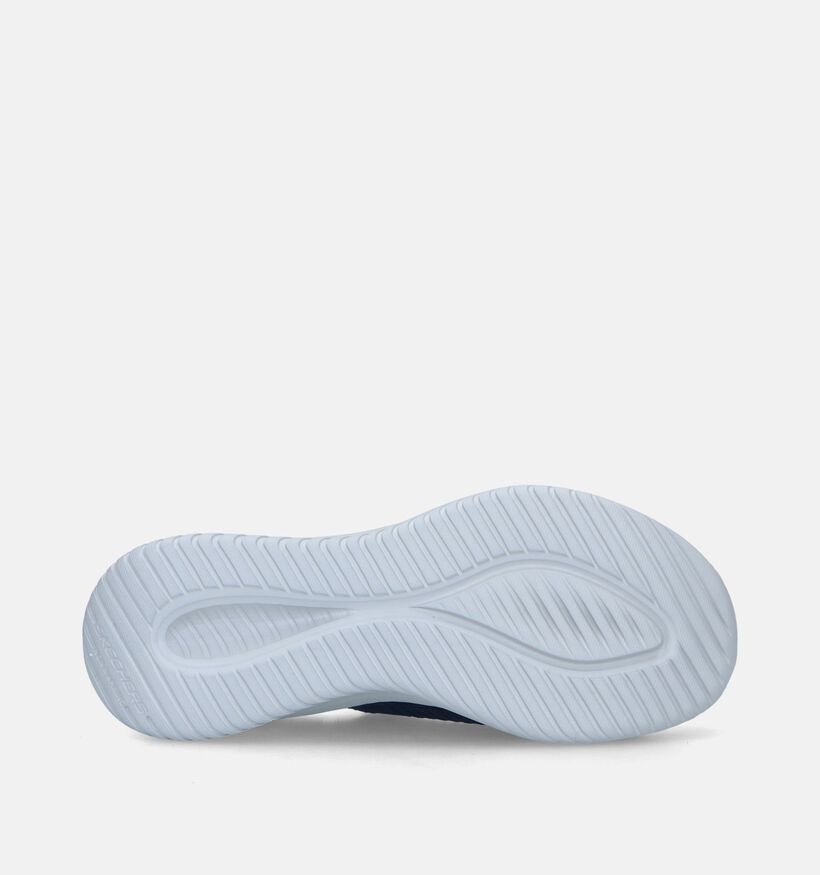 Skechers Ultra Flex 3.0 Smooth Step Blauwe Slip-on Sneakers voor jongens, meisjes (367532)
