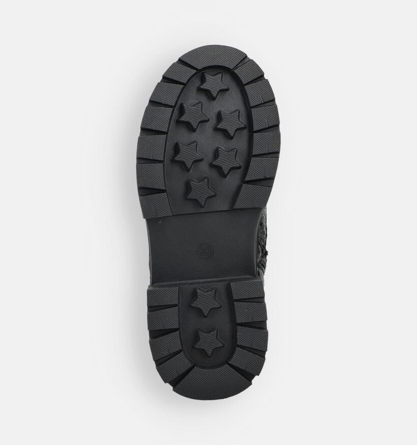 Milo & Mila Zwarte Veterboots voor meisjes (362974)