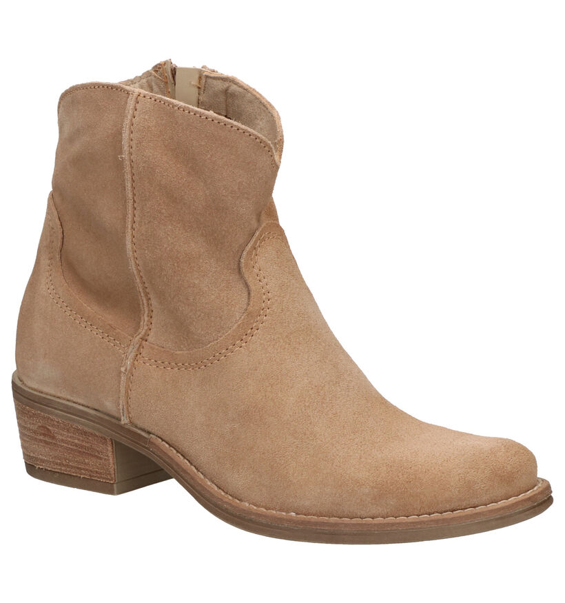 Via Limone Glamo Bottes en Beige en daim (274140)