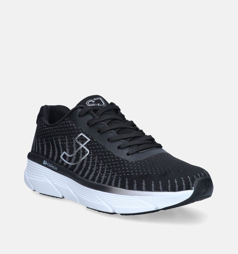 SJ Cushion Jaquard Zwarte Sneakers voor heren (347868) - geschikt voor steunzolen