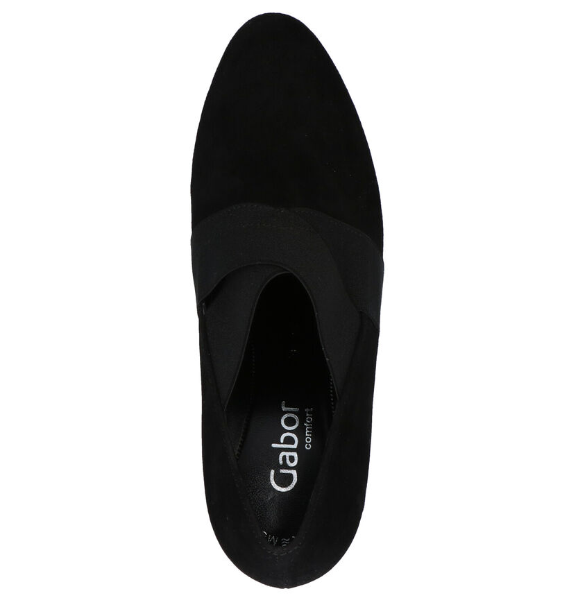 Gabor Soft Move Zwarte Enkelpumps in nubuck (282413)