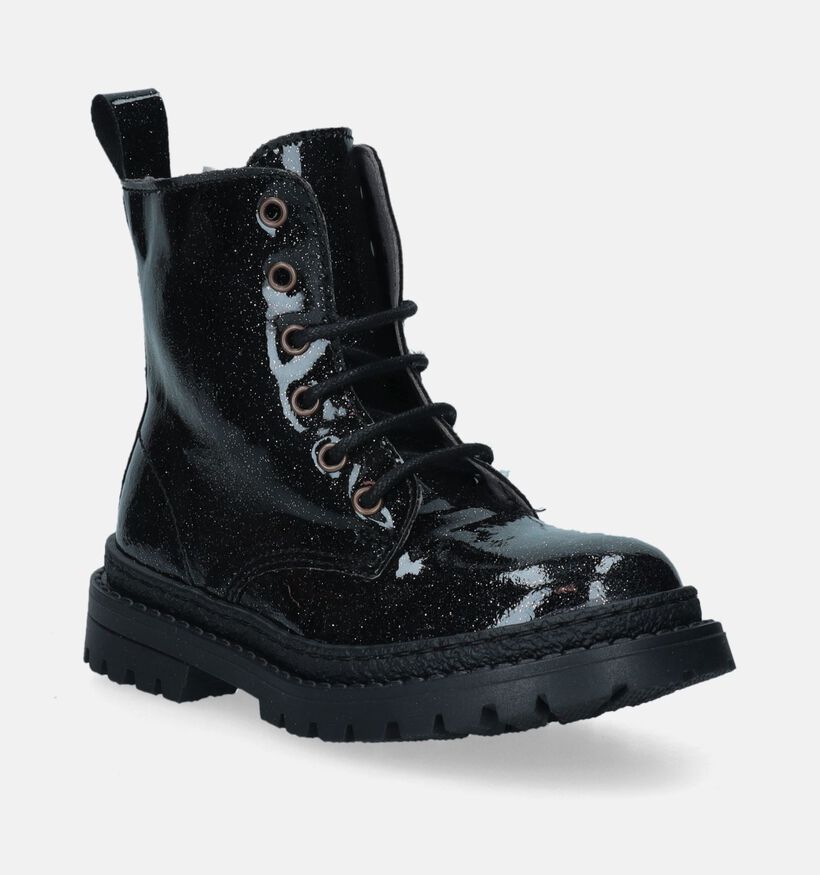 Milo & Mila Bottines robustes en Noir pour filles (348093)