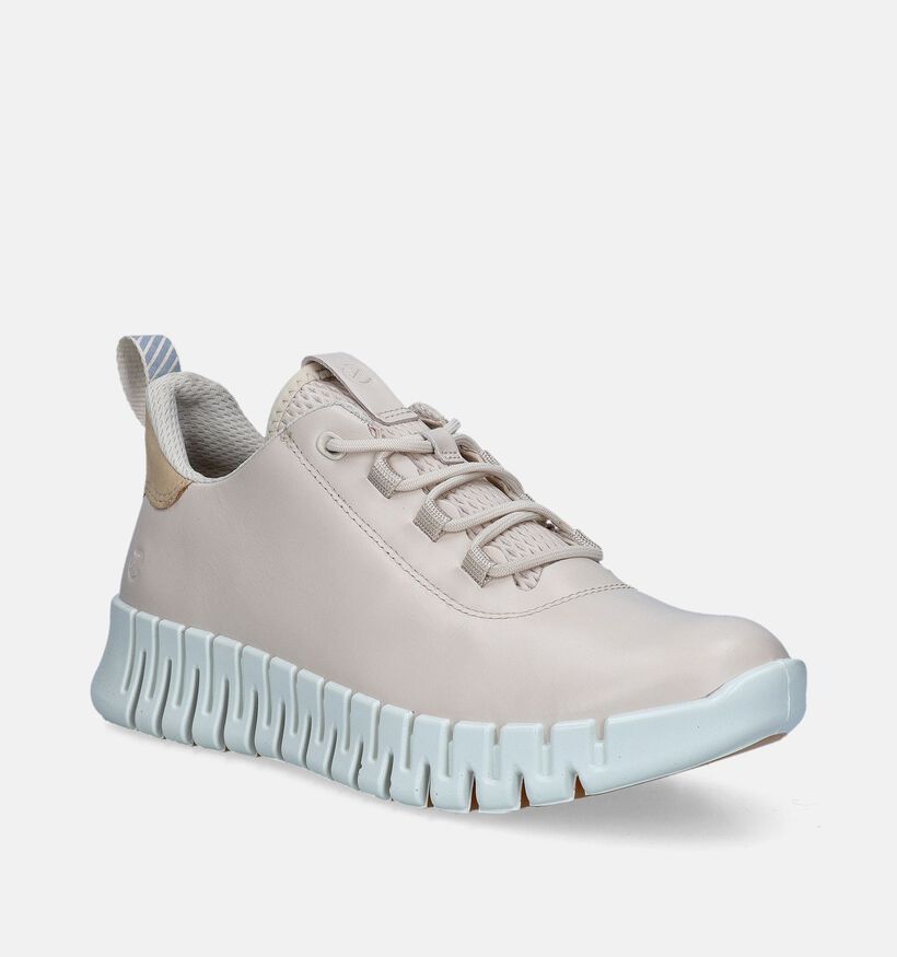 ECCO Gruuv Flexible Sole Beige Veterschoenen voor dames (346752) - geschikt voor steunzolen