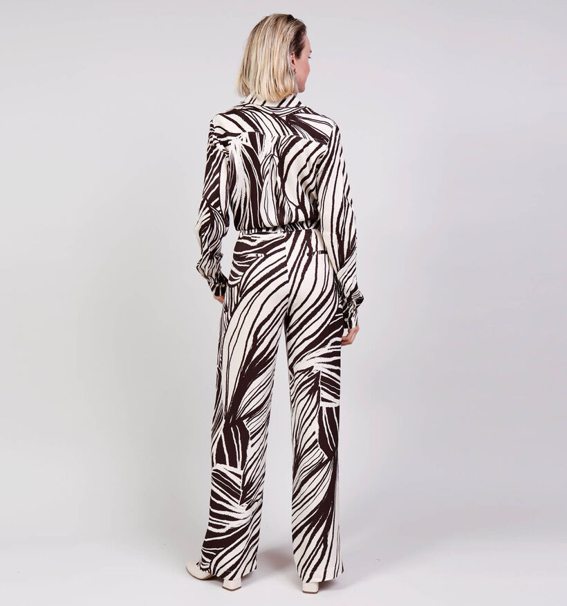 Guess Wild Escape Lichtbeige/Donkerbruine Broek voor dames (370350)