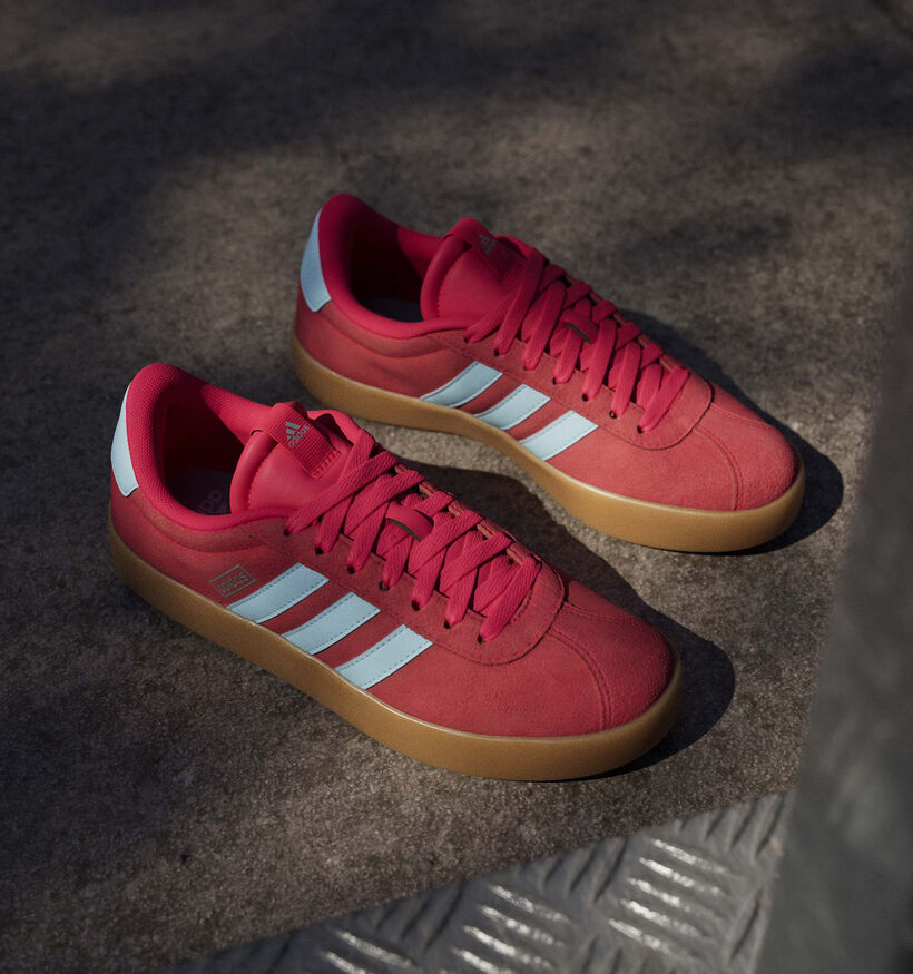 adidas VL Court 3.0 Rode Sneakers voor dames (375340)