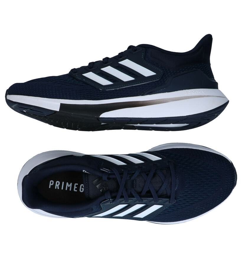 adidas EQ21 Run Baskets en Bleu en textile (293410)