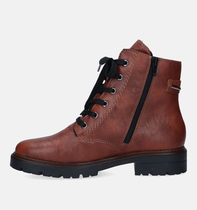 Rieker Boots à lacets en Cognac pour femmes (331616)