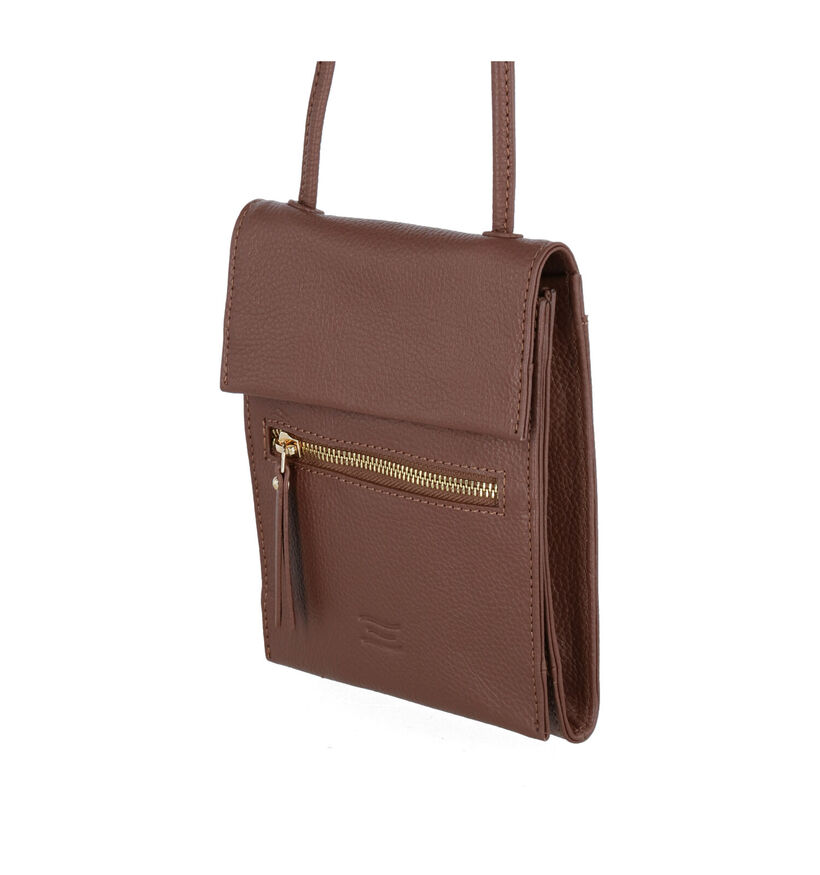 Crinkles Sac porté croisé en Camel pour femmes (342316)