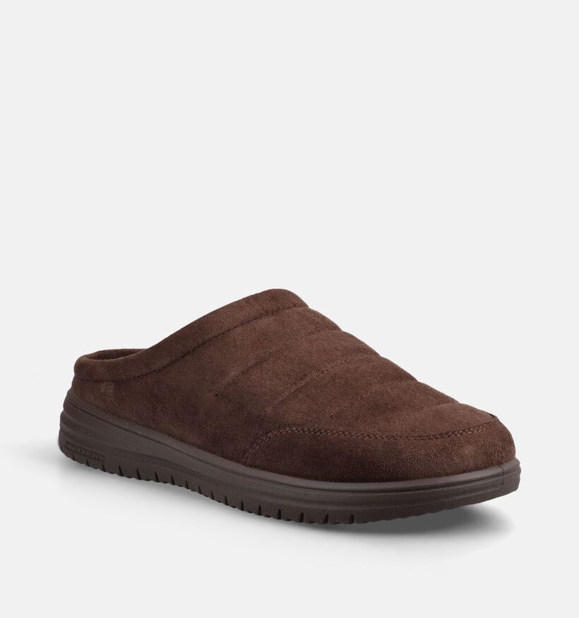 Skechers Murette Garvanza Pantoufles en Brun fonc&eacute; pour hommes (376889)