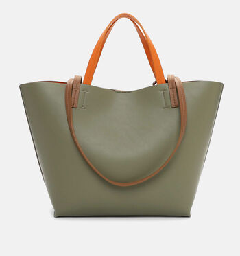 Tamaris Shoppers Geel/Cognac/Groen