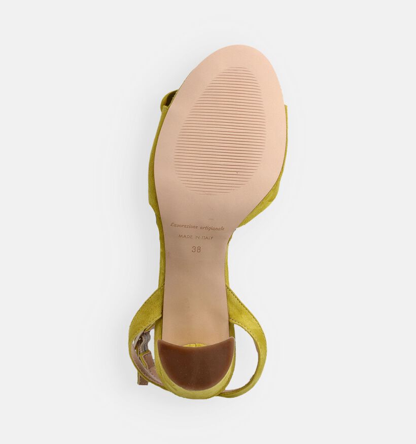 Laurent David Groene Sandalen met Blokhak voor dames (373562)