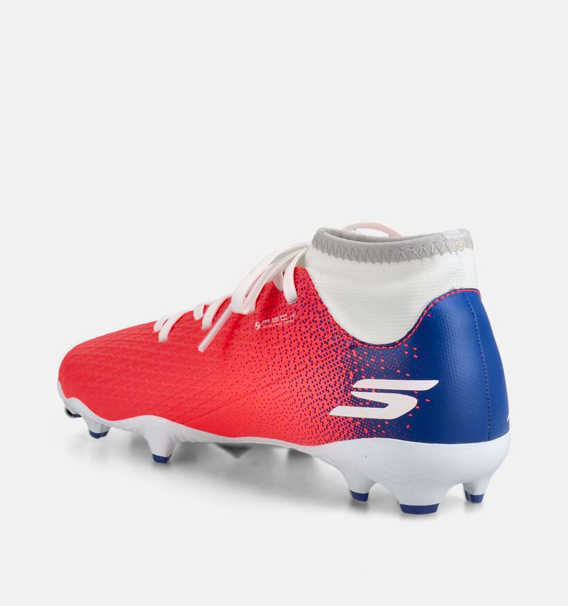 Skechers SKX 2 Rode/Blauwe Voetbalschoenen met Vaste Noppen voor jongens, meisjes (384144)