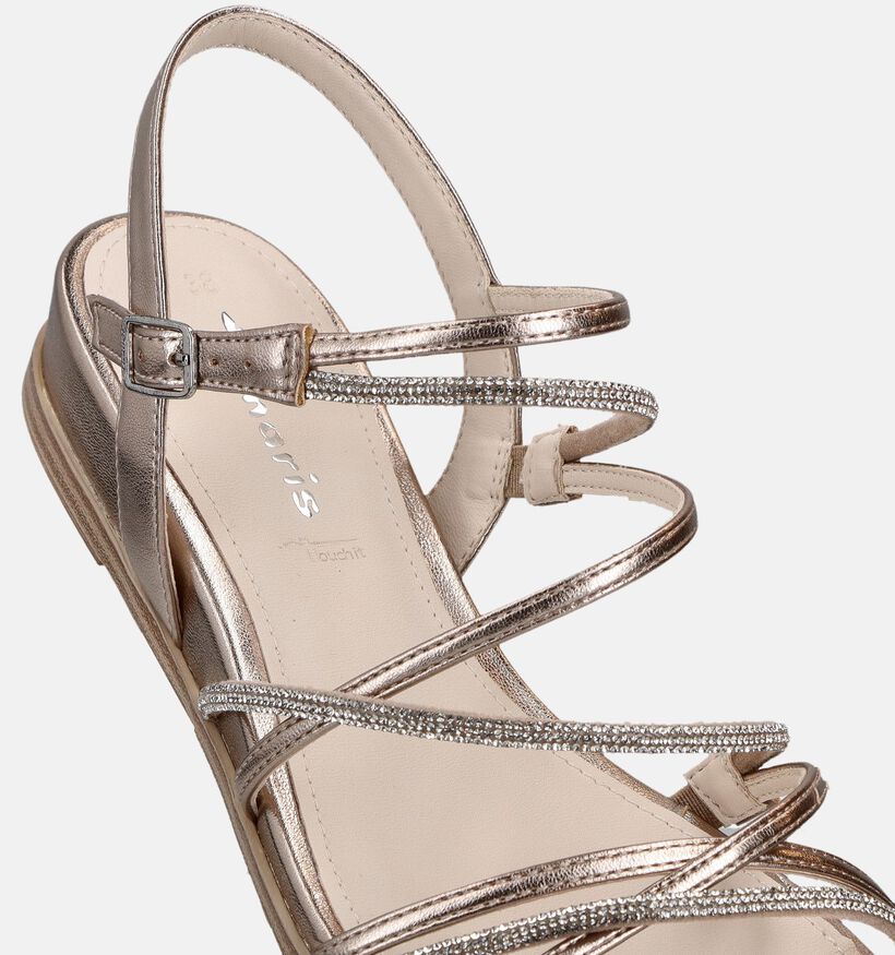 Tamaris Sandales plates en Or pour femmes (371676)