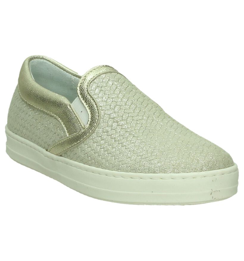 Beberlis Gouden Slip-On Sneakers in leer (194617)