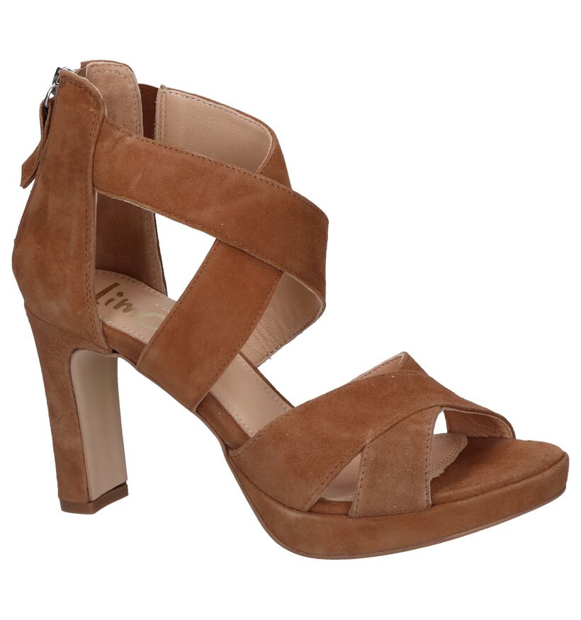 Via Limone Cognac Sandalen in nubuck (298892)